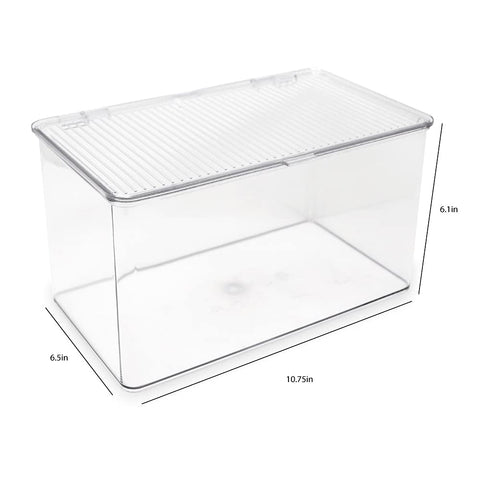 Isaac Jacobs stacked bins demonstrating vertical storage and space-saving benefit