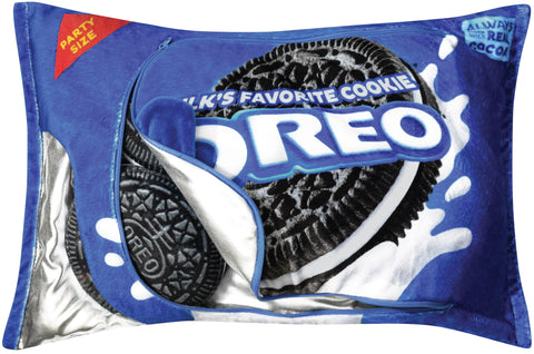 iscream Oreo front packaging pillow visible on couch, adds playful decor