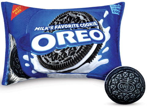iscream Oreo five mini cookie pillows grouped, offers cuddly tossable pieces