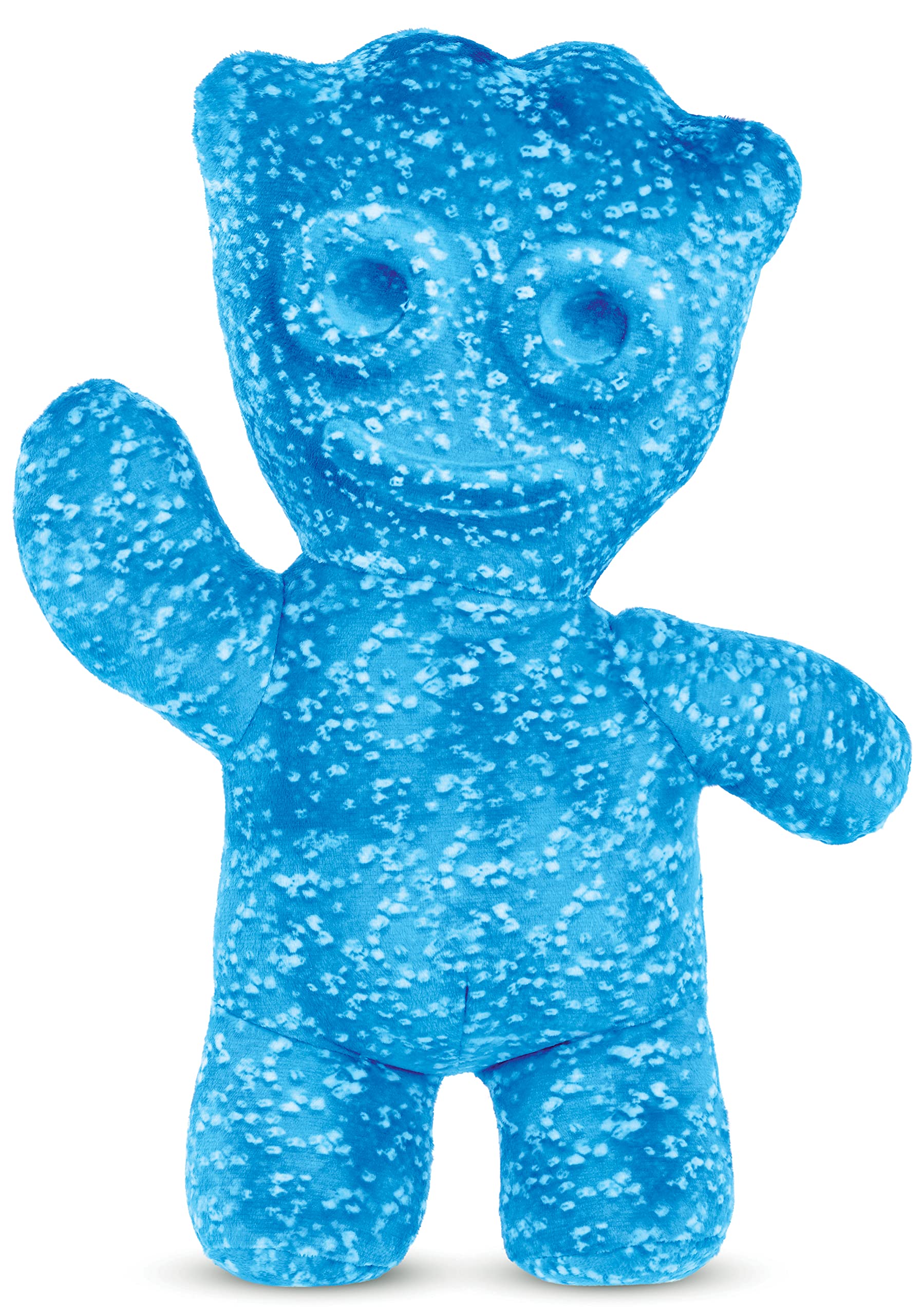 iscream blue Sour Patch Kids pillow front view showing playful shape and color