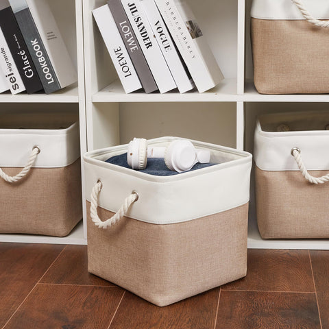 ISEMINGLA cubes in shelving showing tidy organization and quick-access handles