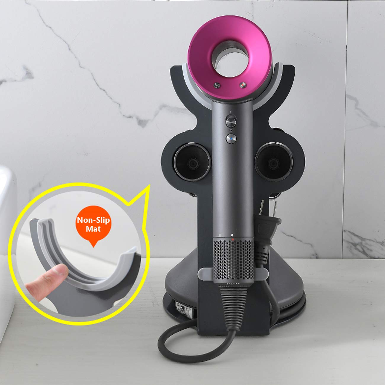 I'MSMARTMOON stand with Dyson Supersonic mounted for organized daily styling