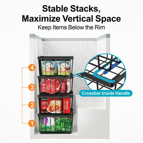 iSPECLE filled with frozen foods showing categorized storage efficiency