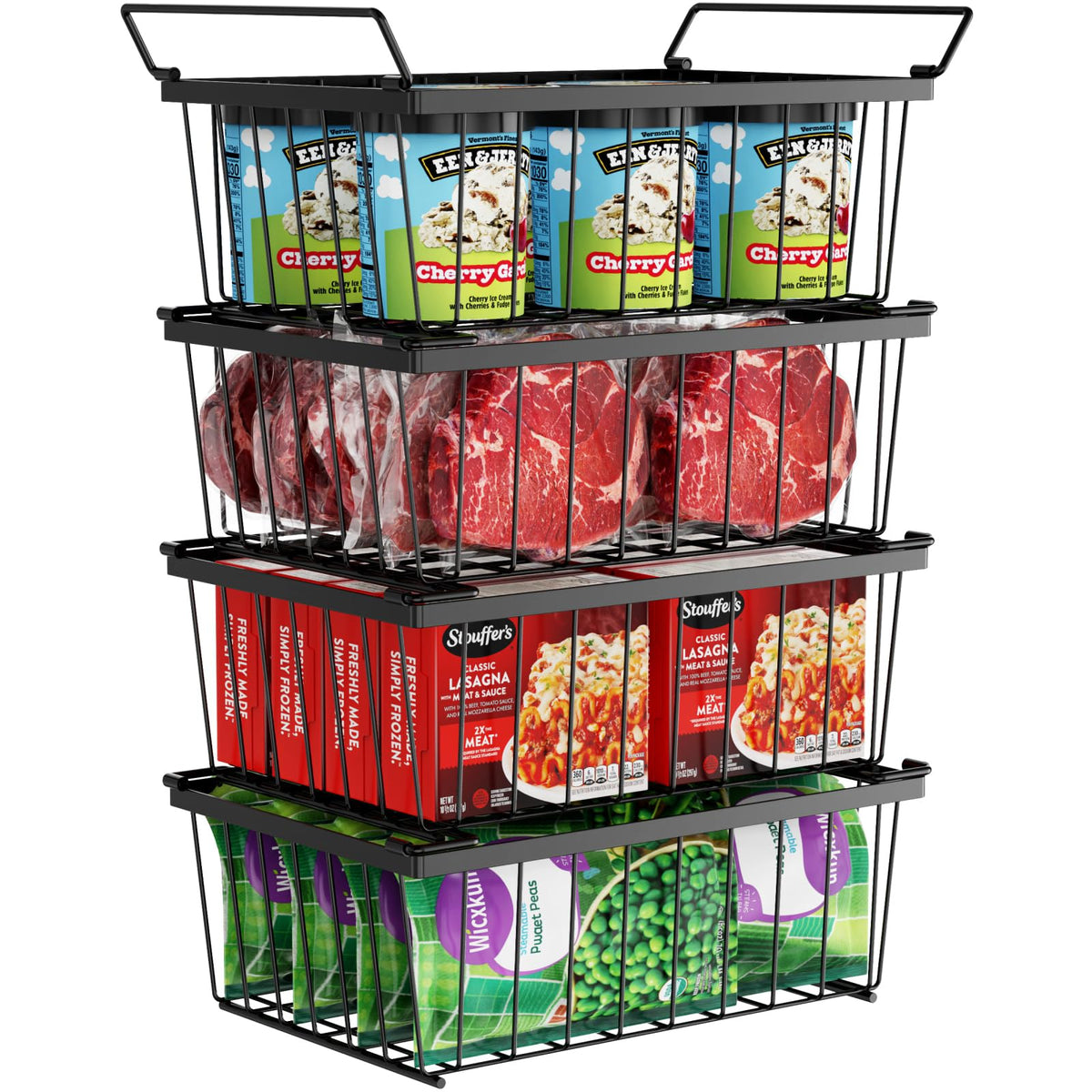 iSPECLE front view of bin showing neat organization and clearer access