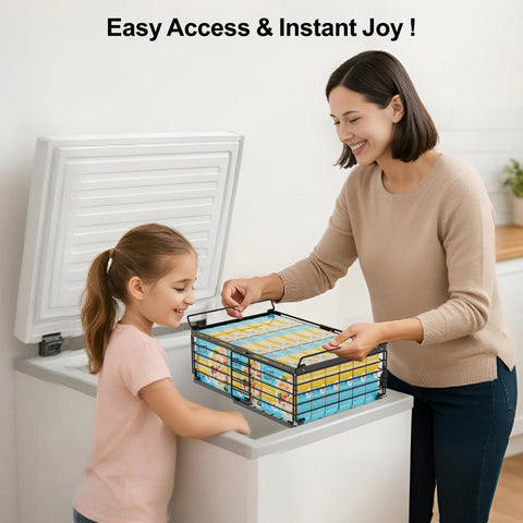 iSPECLE freezer organizer in kitchen scene improving home food organization