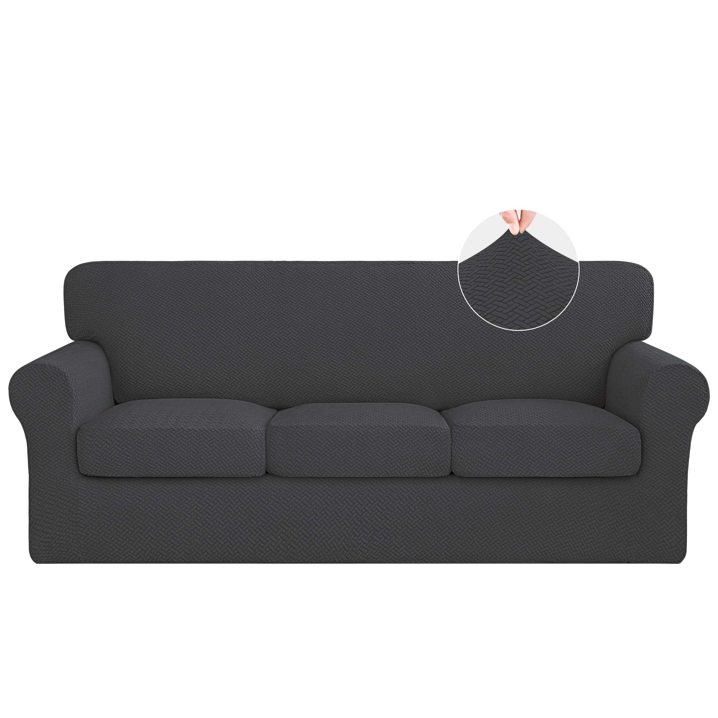 ISSUNTEX front view on sofa showing tailored fit and renewed look