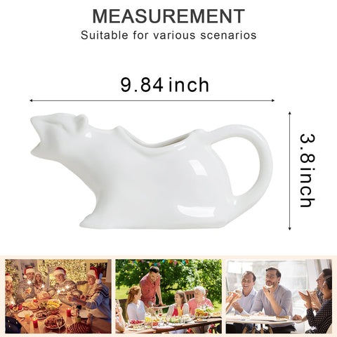 ISTOOLL cat gravy boat on a set table as a playful centerpiece for meals