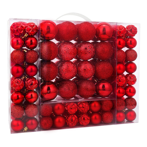 ISULIFE front packaging showing 87 red ornaments and organized storage benefit