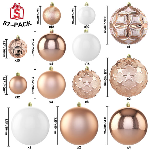 ISULIFE matte and mirrored ornaments together for layered tree texture