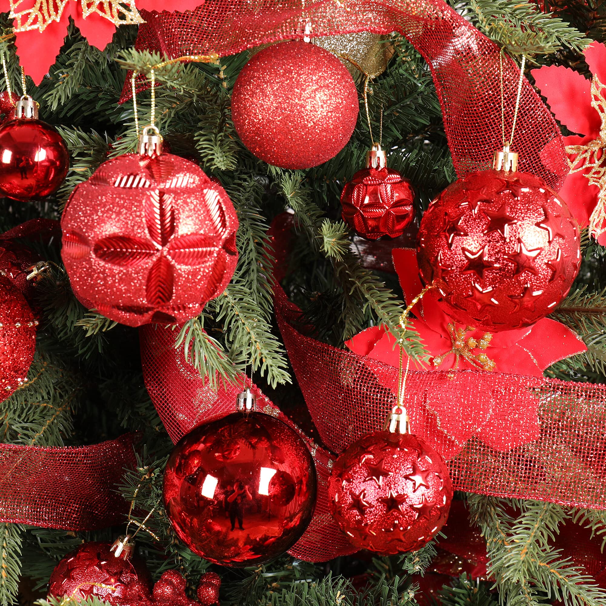 ISULIFE ornaments hung on Christmas tree adding festive depth and cohesion