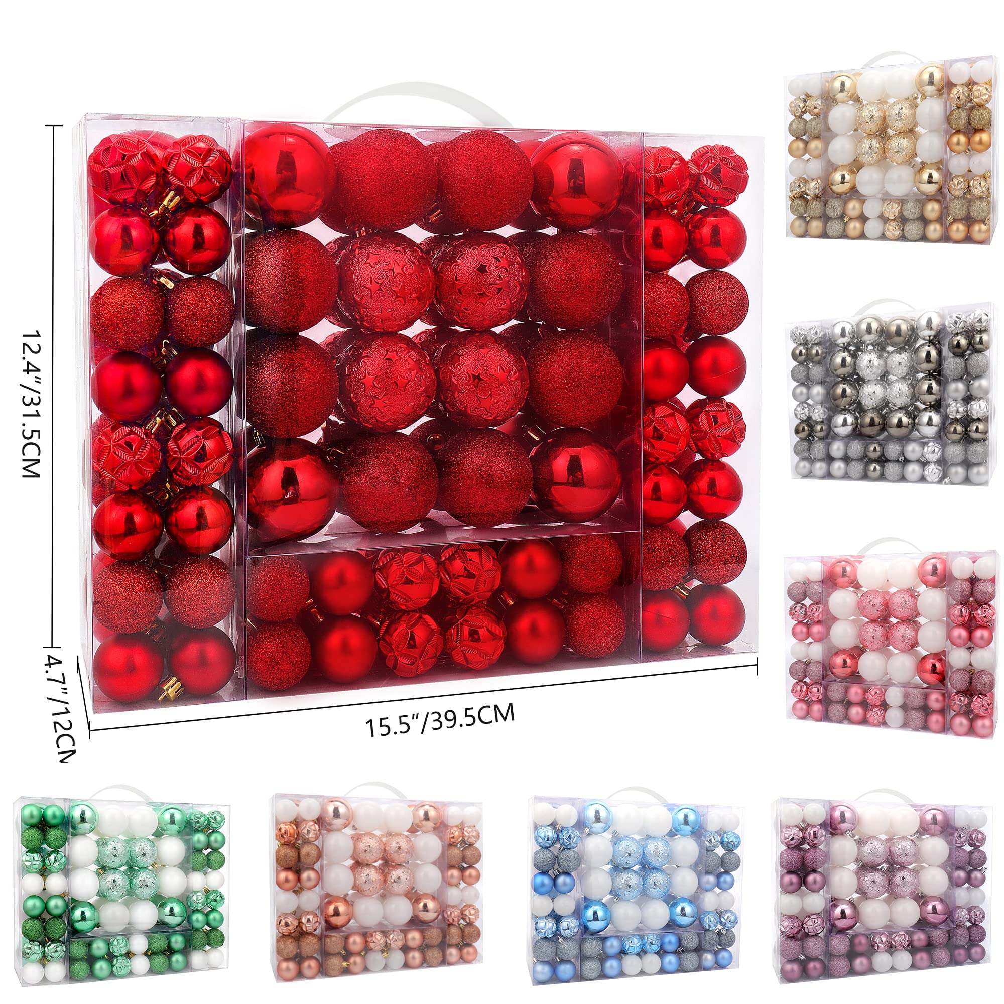 ISULIFE open reusable box with compartments protecting ornaments for storage