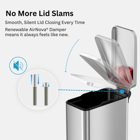 iTouchless fingerprint-proof stainless finish resisting smudges and keeping sleek look