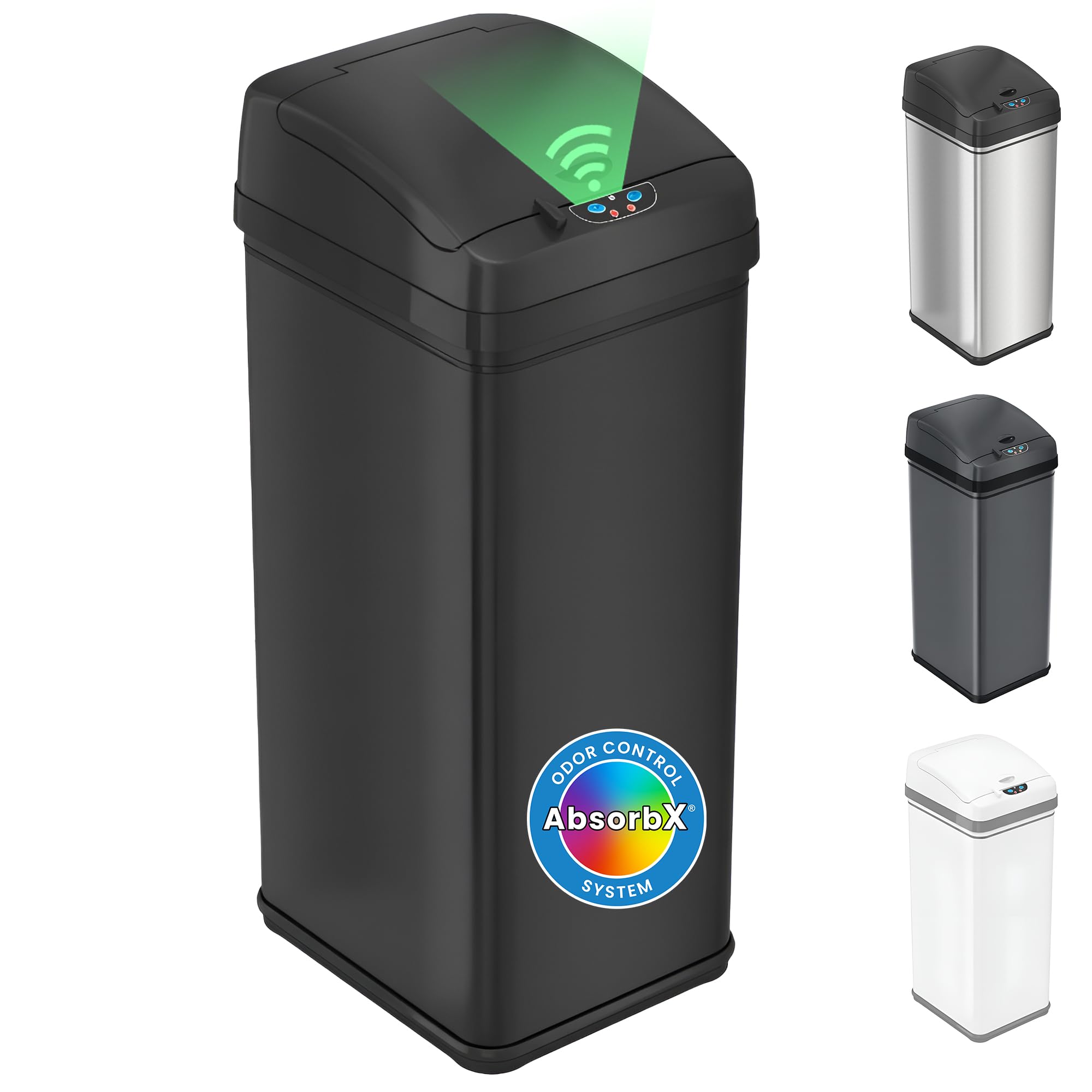 iTouchless front view in matte black showing sleek modern profile and benefit of style