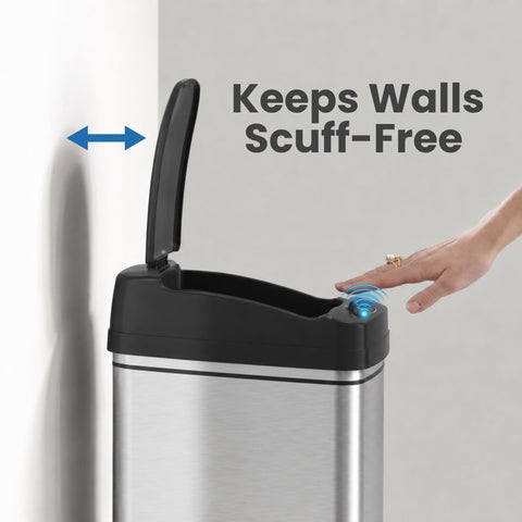 iTouchless in a kitchen lifestyle scene offering hygienic, modern waste handling