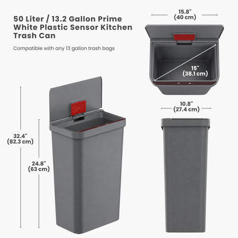 iTouchless interior showing no inner bucket for increased capacity