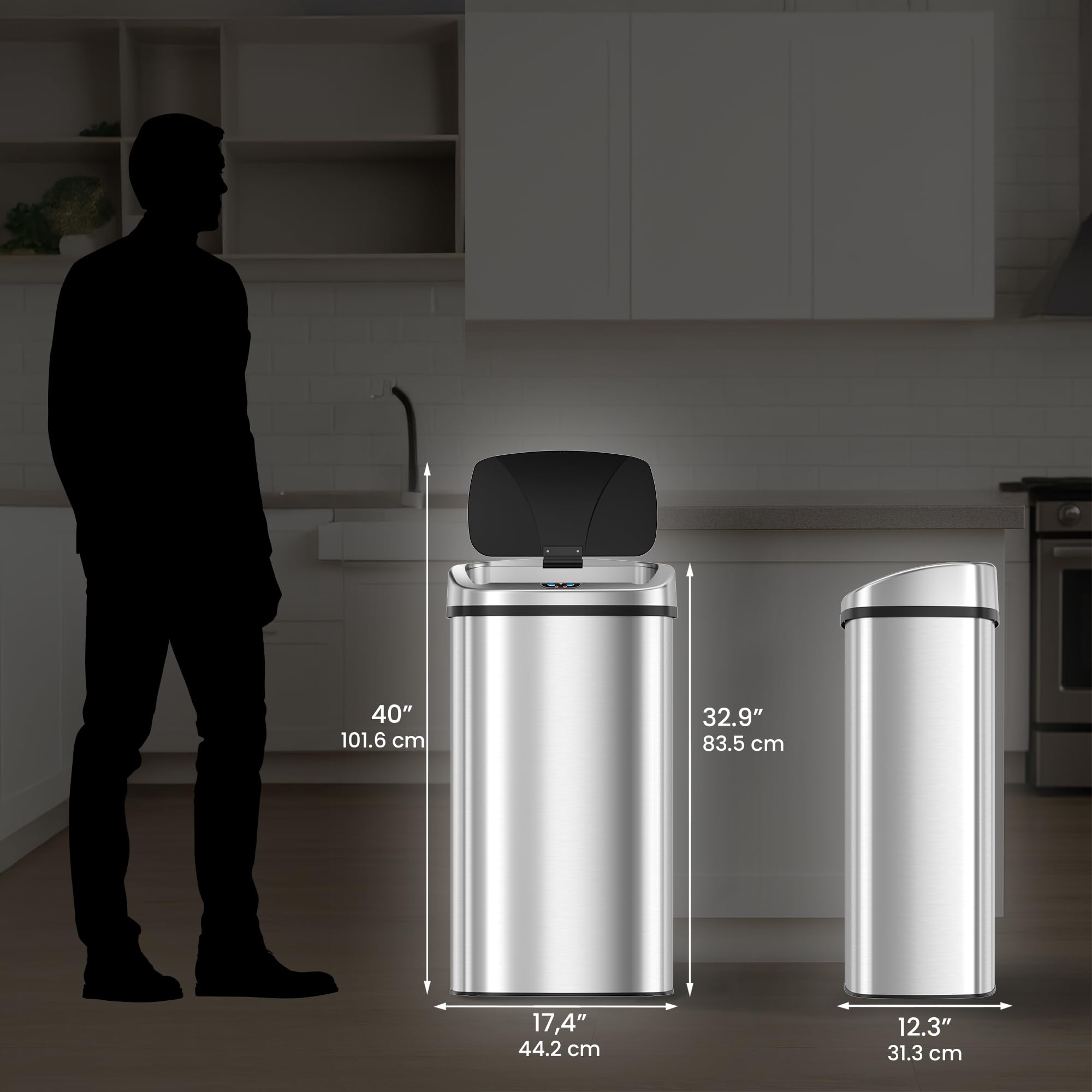 iTouchless in kitchen lifestyle setting showing convenience for busy households
