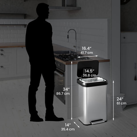 iTouchless in kitchen lifestyle setting offering compact footprint and modern style
