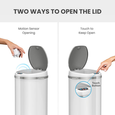 iTouchless odor filter compartment visible, showing fresh air benefit and easy access