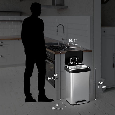 iTouchless kitchen lifestyle scene showing space-saving polished look