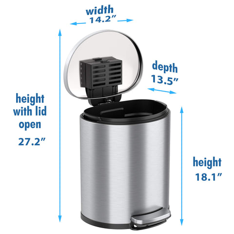 iTouchless SoftStep in a bedroom setting offers quiet, tidy waste solution