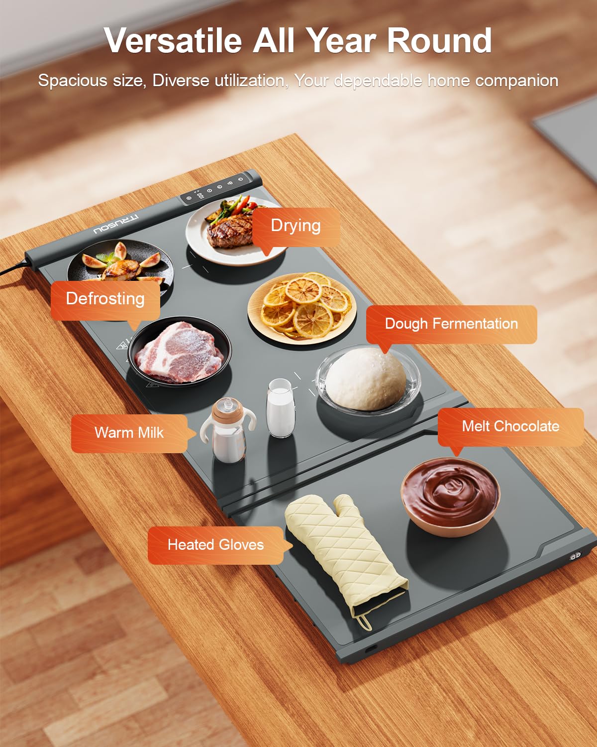 itrusou warming mat packaging and accessories with warranty card for confidence