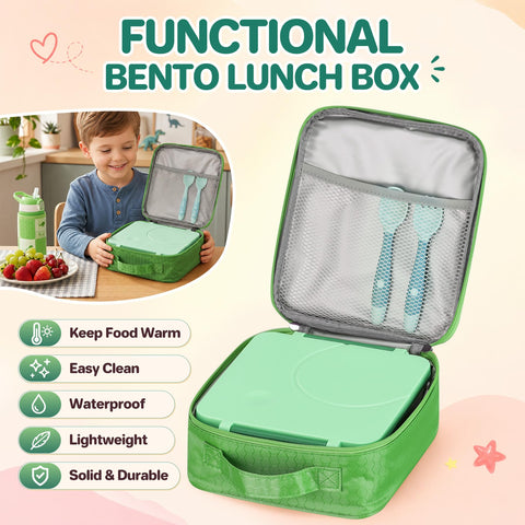 Itslife bento in 4-compartment layout keeping foods separated