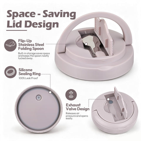 Itslife lid detail with hidden handle and exhaust valve for effortless opening