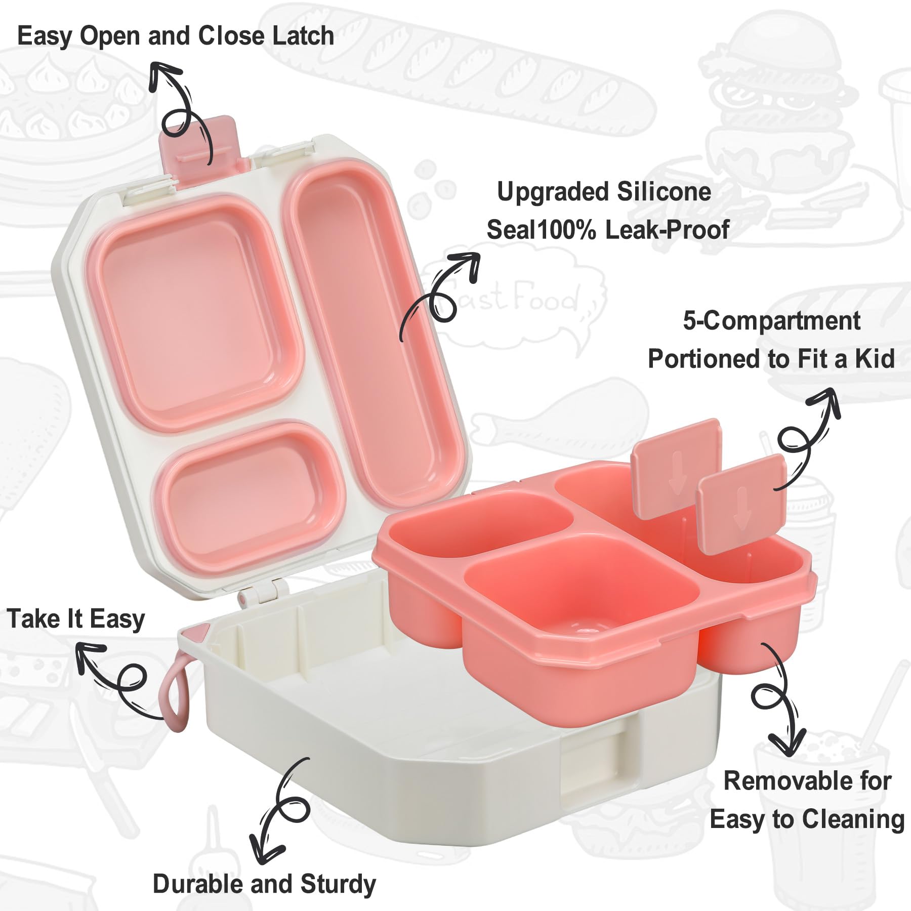 Itslife insulated lunch bag holding box and thermo for temperature protection