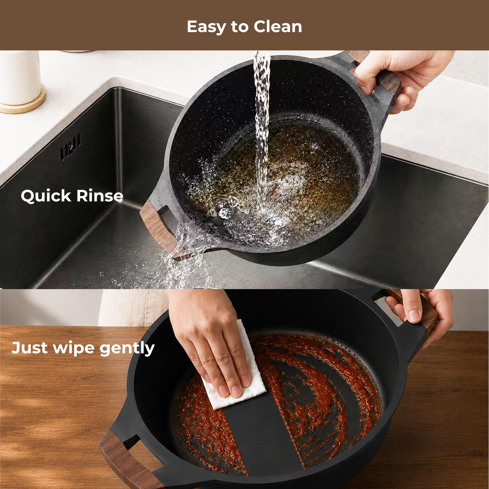 ITSMILLERS pot beside measuring cup to show 6.5 qt capacity for family meals benefit