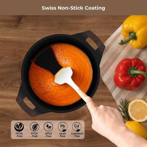 ITSMILLERS close-up of ceramic nonstick coating texture for easy cleanup benefit
