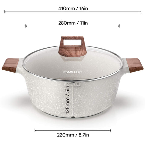 ITSMILLERS pot on an induction cooktop demonstrating fast, even heat transfer