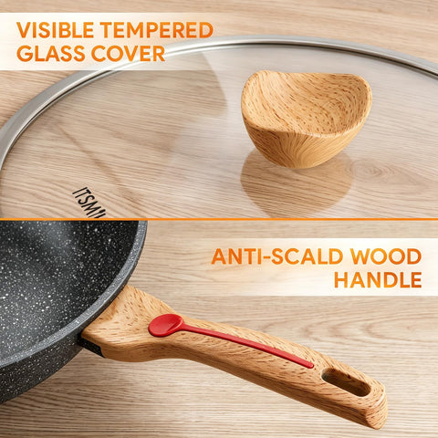 ITSMILLERS wok on induction stove illustrating induction compatibility and rapid heating