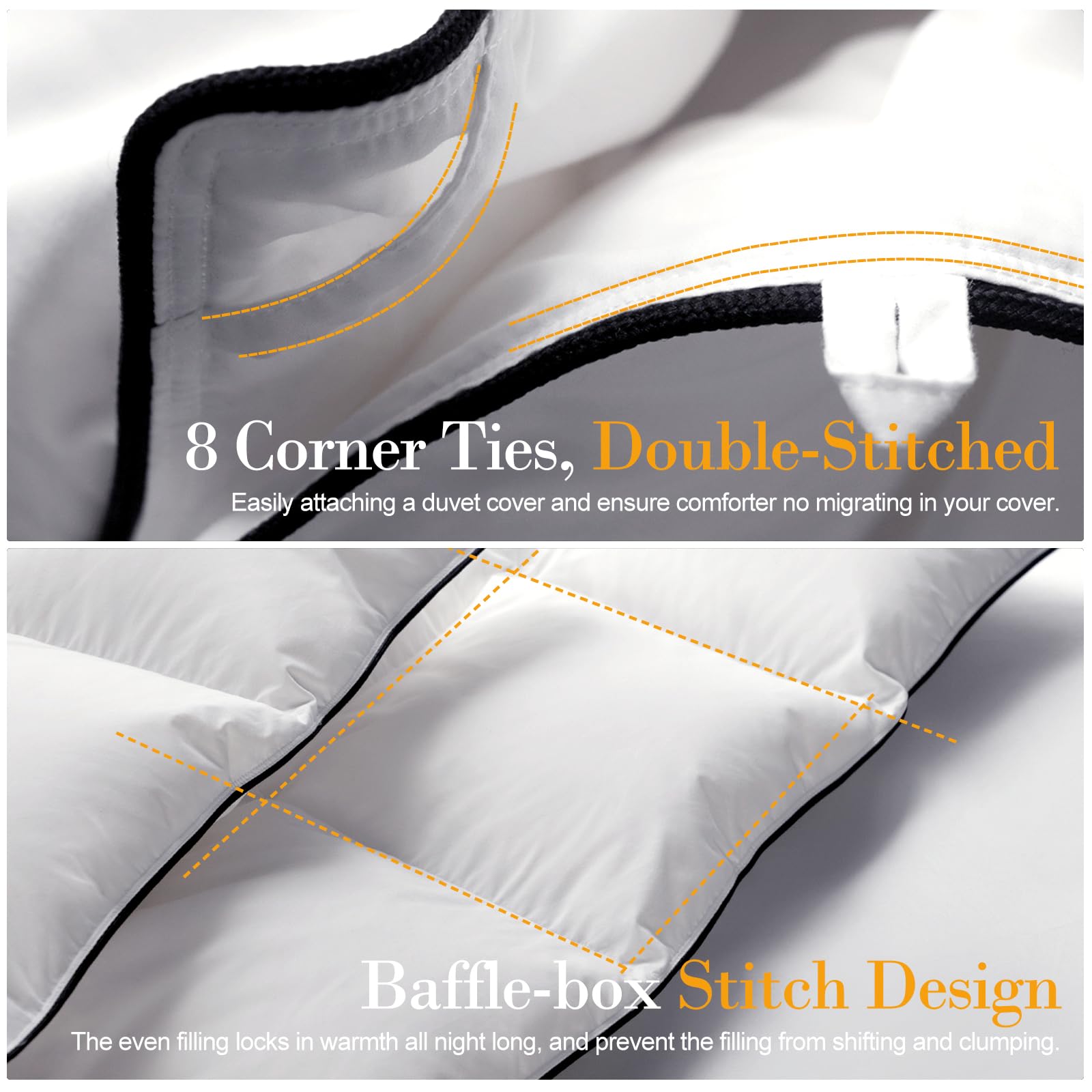 ITSNGBY ties and corners detail showing secure attachment to duvet cover