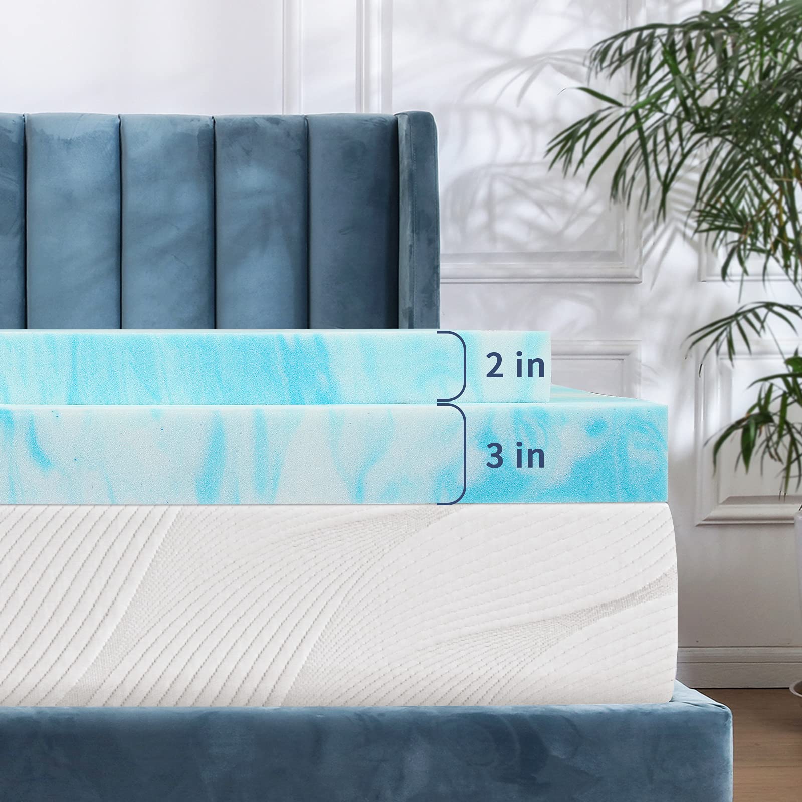 IULULU close-up of gel memory foam texture highlighting pressure-relief comfort