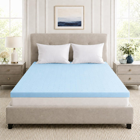 IULULU front packaging showing twin topper and easy setup benefit