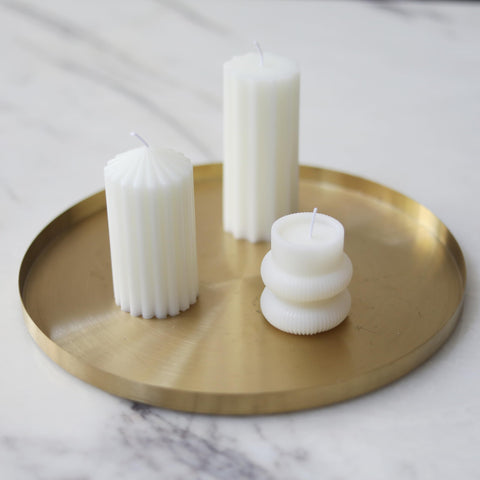 IVAILEX tray styled on dresser with decor to lift room ambiance