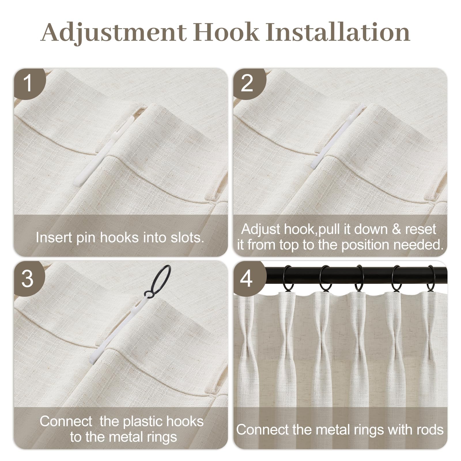IVAPUPU concealed back-tab mounting for minimalist hidden-rod styling