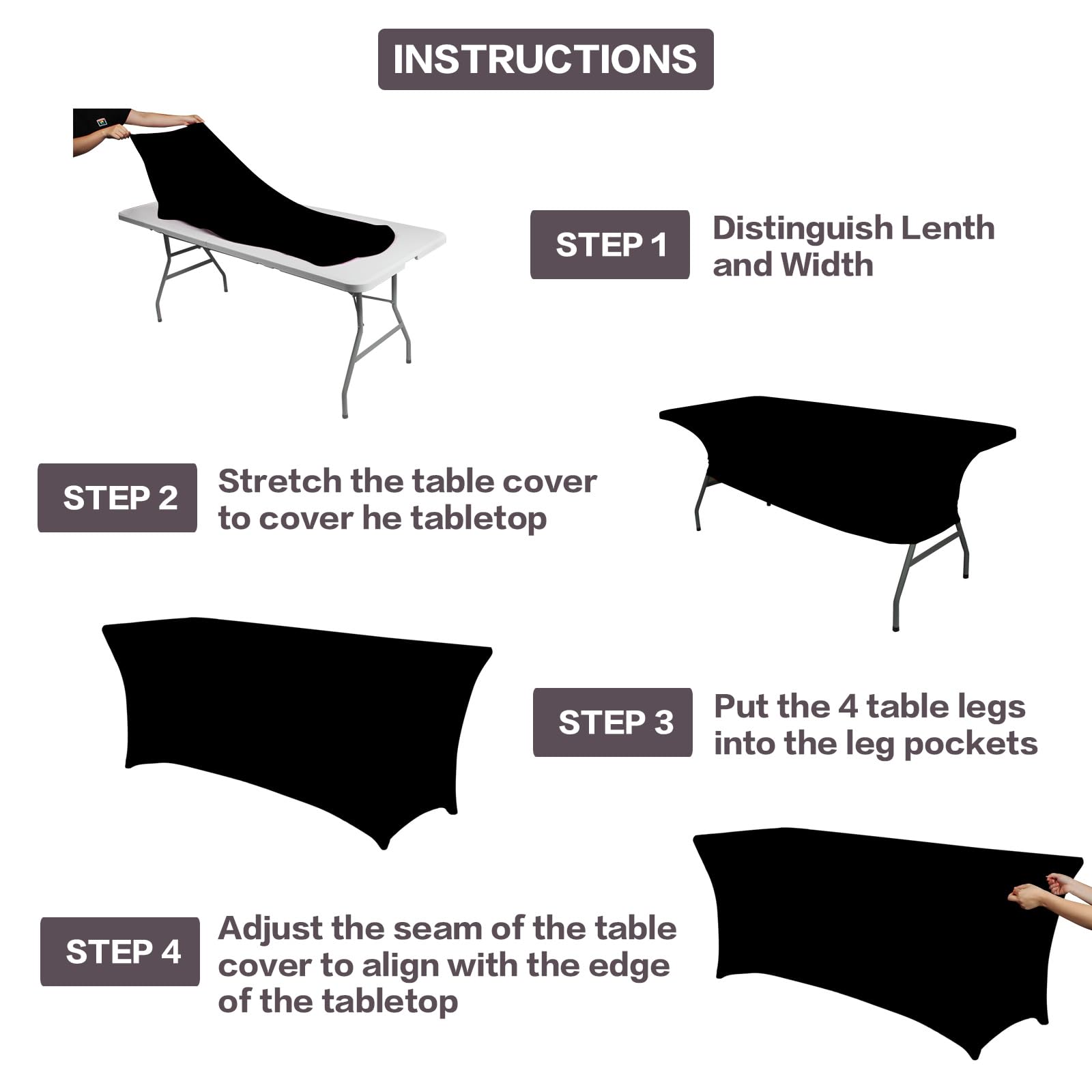 IVAPUPU detail of cover secured at table leg showing firm fit and clean silhouette
