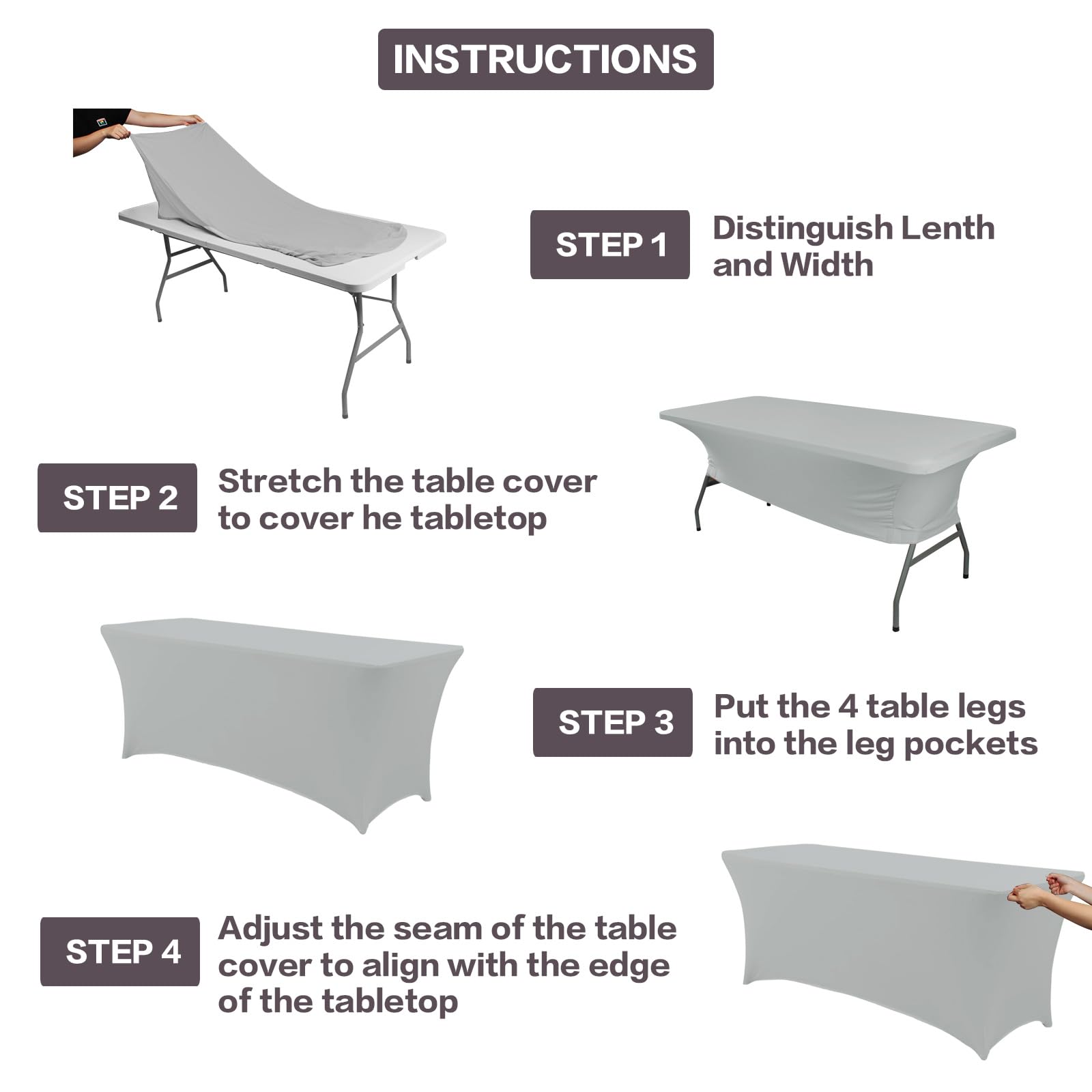 IVAPUPU table cover foot pocket detail highlighting secure fit and reinforced seams