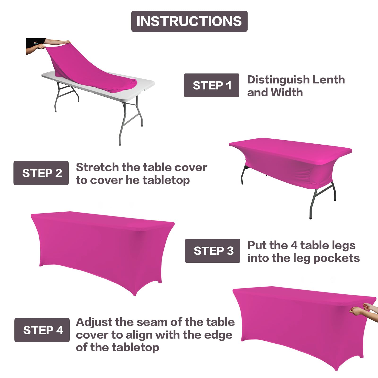 IVAPUPU on a banquet table demonstrating wrinkle-free event presentation