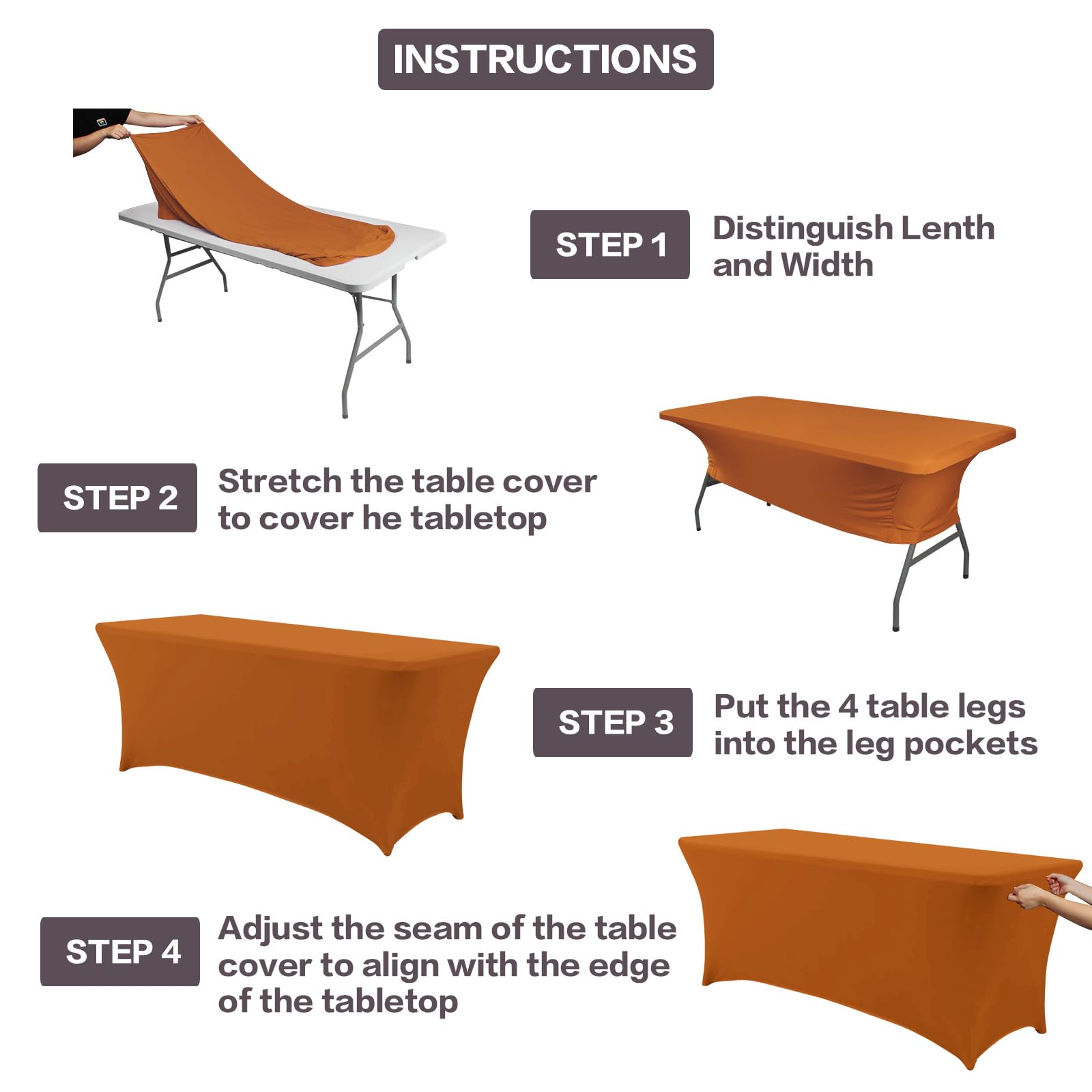 IVAPUPU fitted over a 6ft rectangular table at an event demonstrating tidy, professional look