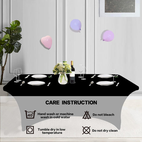 IVAPUPU tablecloth with measuring tape illustrating correct 8ft scale and fit confidence