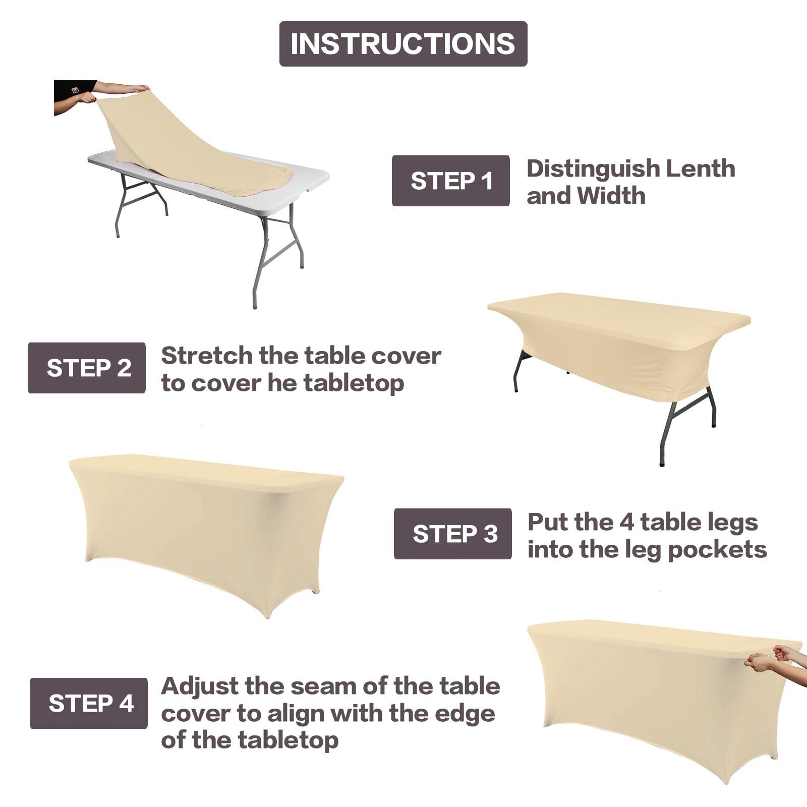 IVAPUPU table in use with buffet shows clean professional presentation