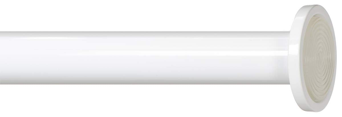 Ivilon rod installed with shower curtain, demonstrates rustproof bathroom use