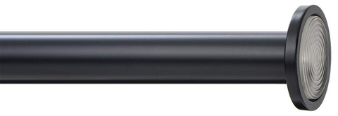 Ivilon tension rod used as shower bar showing secure support for curtain