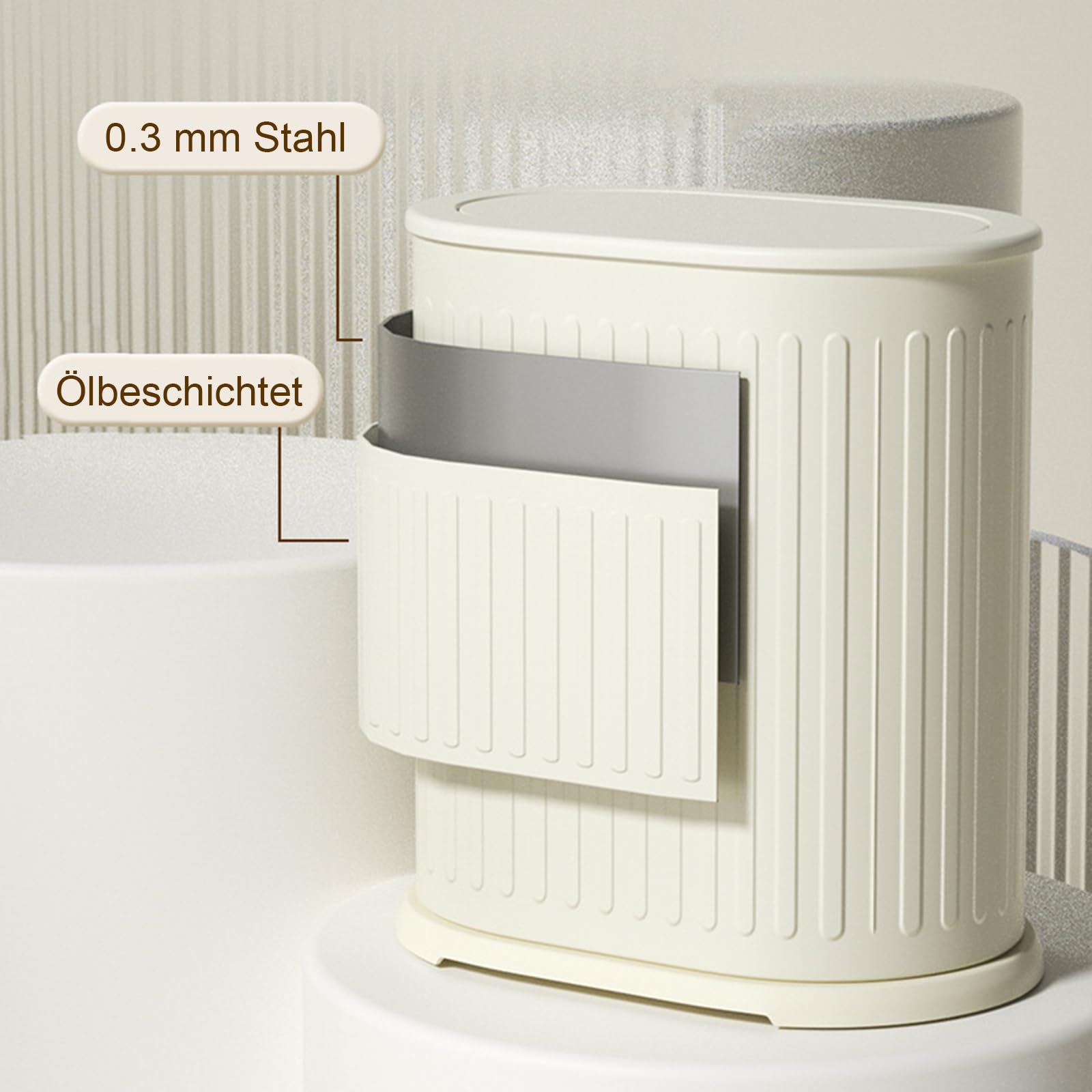 IVTUVTI removable inner bucket for easy emptying and liner changes