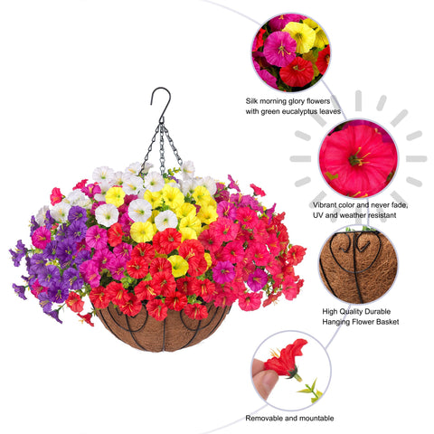 Ivydale assembled hanging basket on a porch providing year-round color