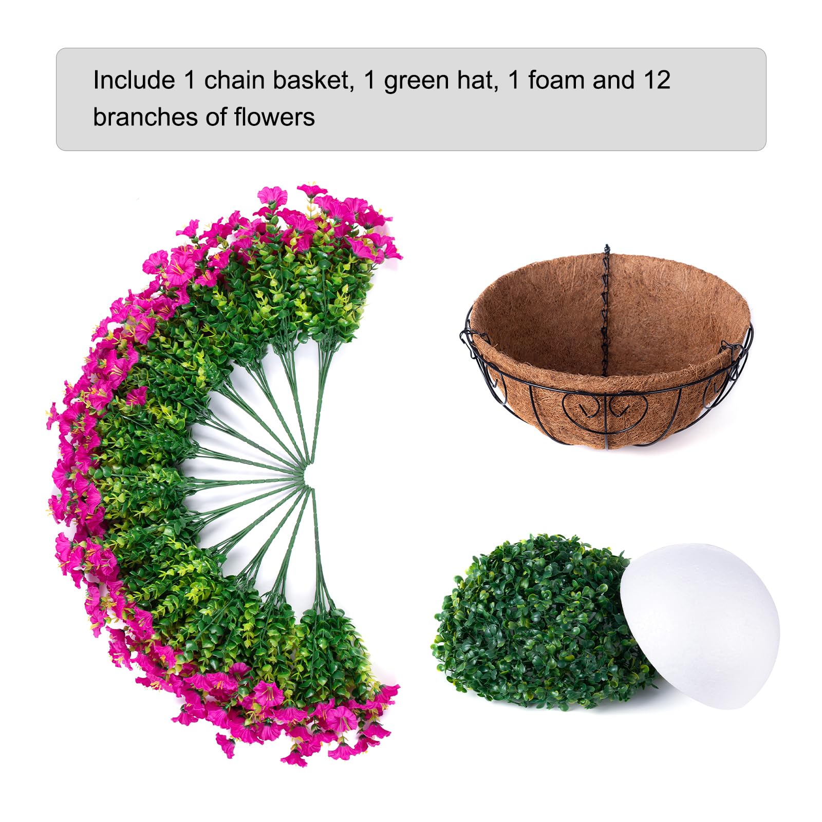 Ivydale woven basket and chain detail showing sturdy hanging hardware