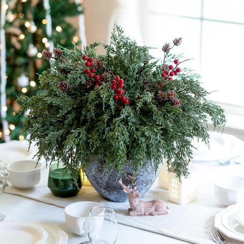 Ivydale red berry sprig detail adding festive color and contrast benefit