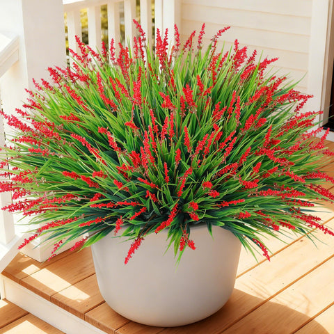 Ivydale front packaging showing 20 red monkey grass stems and durable materials
